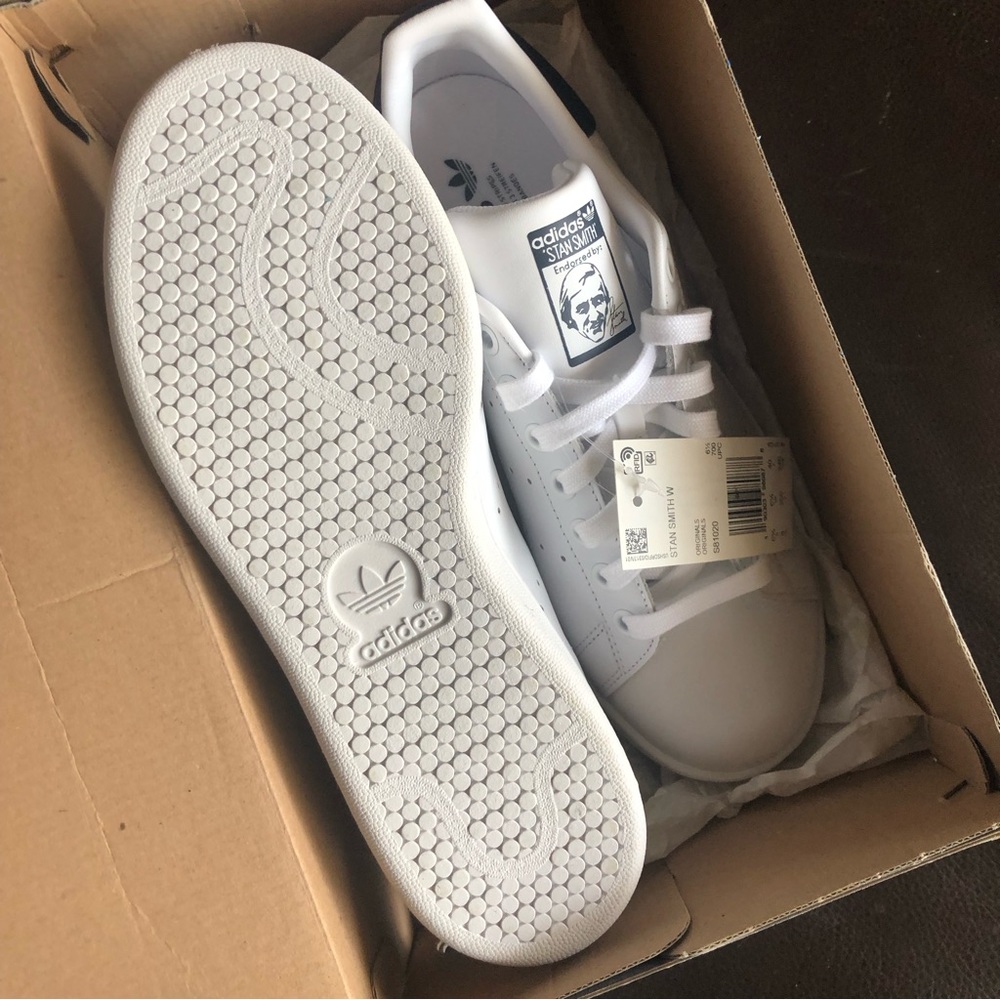 NIB StAn SMiTh ADiDas OriGinAls nAvY BLuE wHite F I R M! - Picture 5 of 13